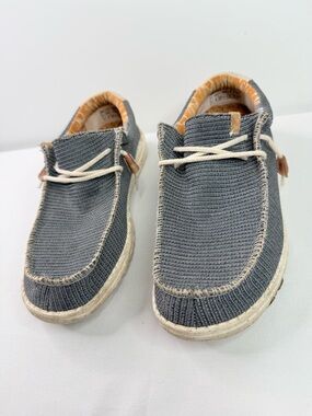 Hey Dude Men's Wally Eco Sox Slip On Loafers Charcoal Size 10